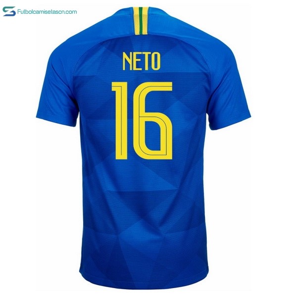 Camiseta Brasil 2ª Neto 2018 Azul